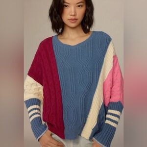 NWOT Maeve Anthropologie Colorblock Sweater